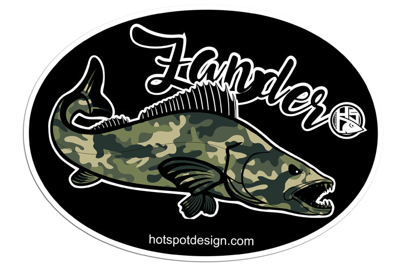 Hotspot Design - Sticker Zander Camo cm 30x23