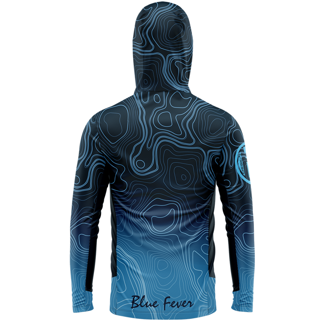 Hotspot Design - Hooded performance t-shirt Bathimetry