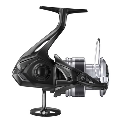 Shimano Aero BB C5000 fishing reel, opposite side view highlighting its ergonomic handle and precision-engineered components.