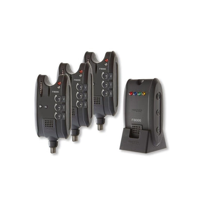 CORMORAN Pro Carp F-8000 Bite Alarm-Set Red Blue Green 3+1Stk.
